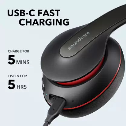 Soundcore by Anker Life Q10 with Fast Charging Bluetooth Headset (Black, On the Ear) Soundcore by Anker Life Q10 with Fast Charging Bluetooth Headset (Black, On the Ear)